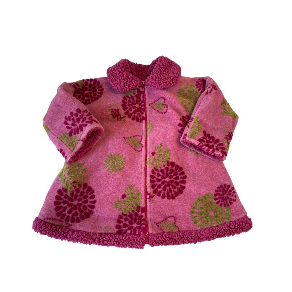 Vintage‎ Corky And Company Fleece Swing Coat Limited Edition Floral Size 4T